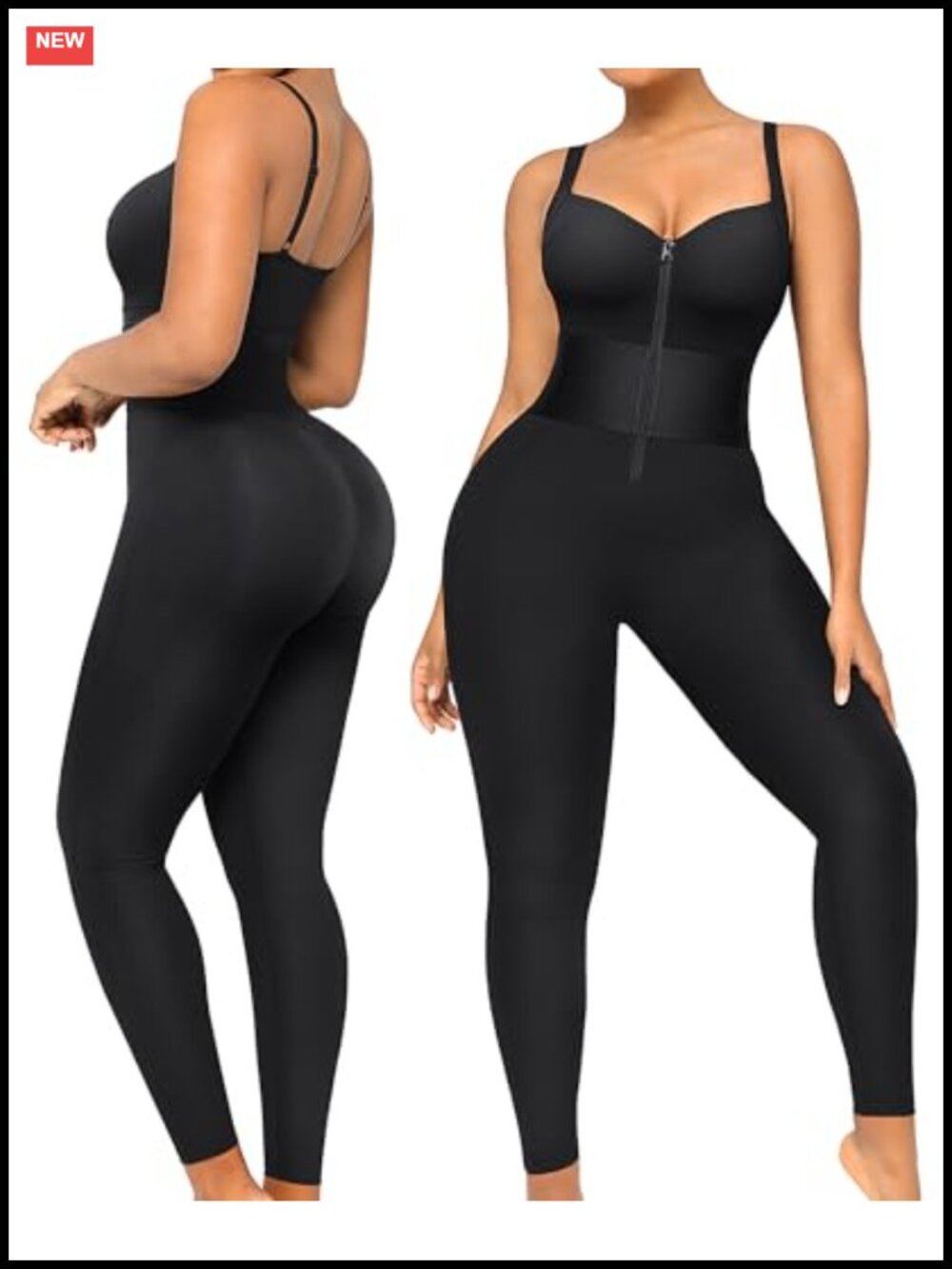 Tummy Control Jumpsuit Butt Lifting Shapewear Romper V-Neck Sleeveless